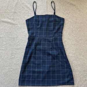 Aeropostale Plaid Blue Mini Dress S / Small Juniors School Girl Tartan Straps